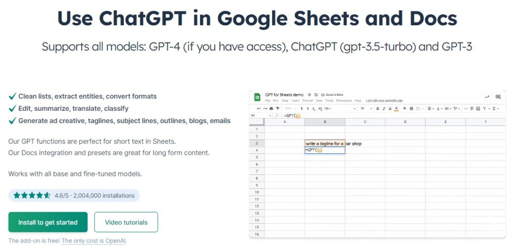 gpt for sheets