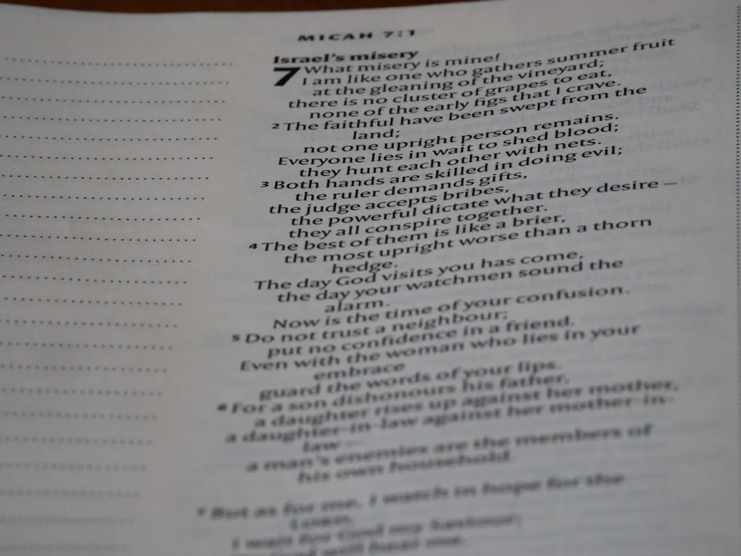 a close up of a book with text on it