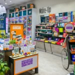 Interior of a retail store selling beauty products.